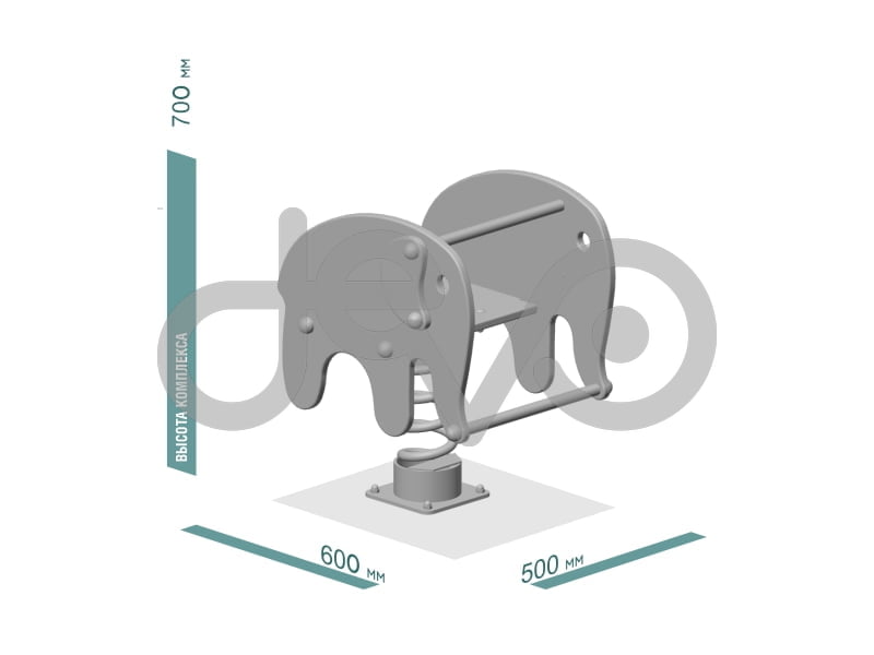 Качалка детской игровой площадки Слон
